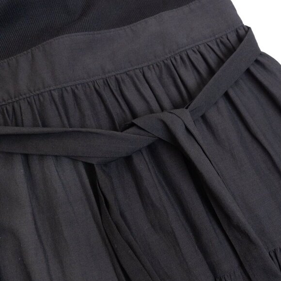 Paige Samosa Dress Midi Tiered Soft Ribbed Knit Black - Picture 9 of 16